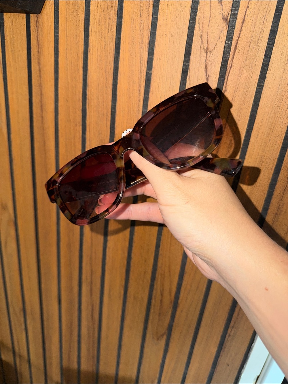 Women's Jones New York glasses Tortoiseshell Square Sunglasses - Brown Lens